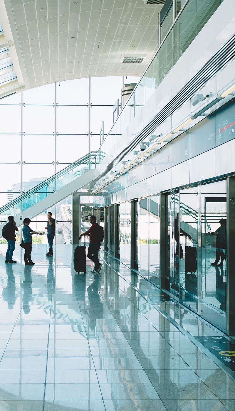 Transit terminal with passenger flow management
